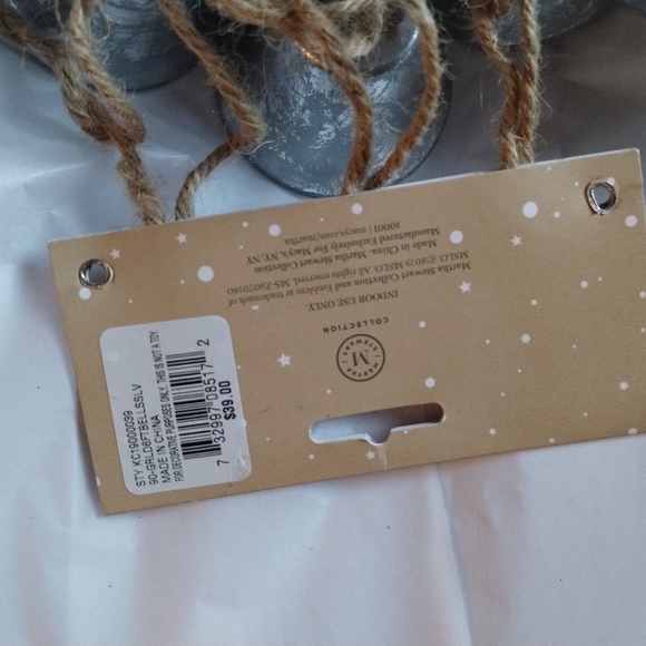 Martha Stewart Silver Woods Silver Bells Garland, Created for Macy's - Picture 3 of 4